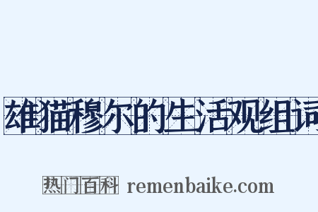 雄猫穆尔的生活观组词是什么意思的图片
